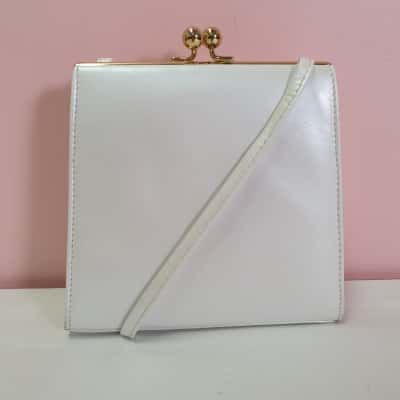 Stevens Women's Pearl White Leather Handbag