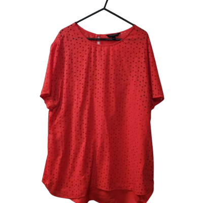 Banana Republic Women's Size L Blouse in Bright Orange 