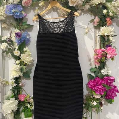NWT Calvin Klein Size 12 Cocktail Dress Black  