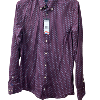 Tommy Hilfiger Mens  Size M Long Sleeve Shirt Maroon 