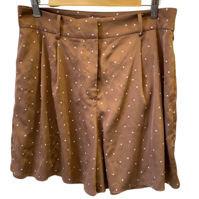 Witchery Womens Size 12 Printed Tie Shorts Fox Brown