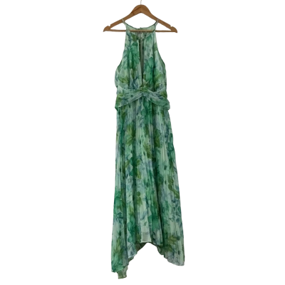 GINGHAM & HEELS ‘Zanettie’ Mint Florals Size 14 Dress BNWT