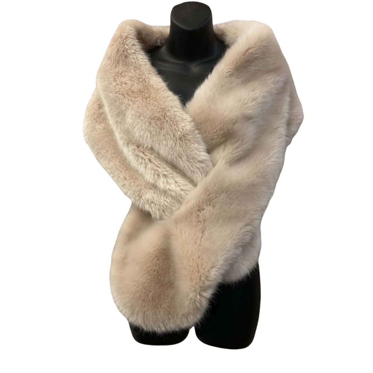 Forever New Womens Cream Faux Fur Wrap(s)