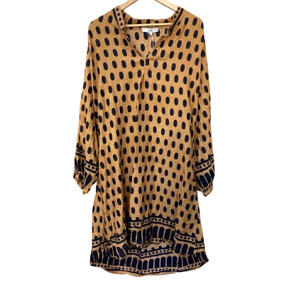 Adrift Camel Brown Spot/Star Patterned Dress Size XL