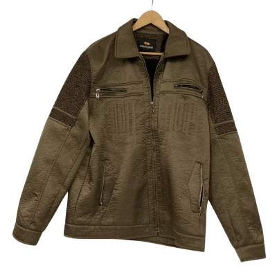  Earthquake Jacket  Size XL / XXL Textured Brown Fabric  