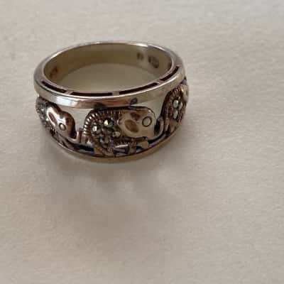 925 Sterling Silver Elephant Ring 
