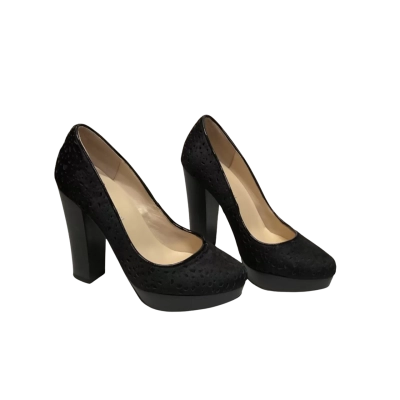 Womens Urban Soul Size 7.5 Pony Hair Heels Black  