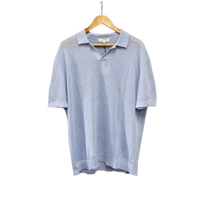 AERE Womens  Size L Polo Shirt Blue 