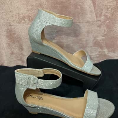 Miss Shop Women's  Size 10 Bridgette Silver Sandals