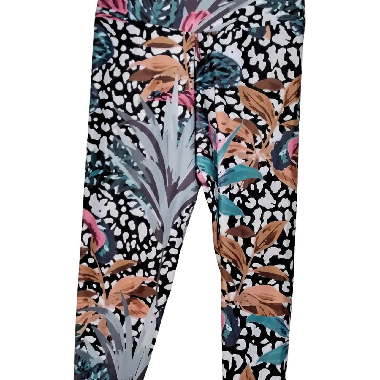 Womens Size L Leggings Floral / Green Exotica (s)