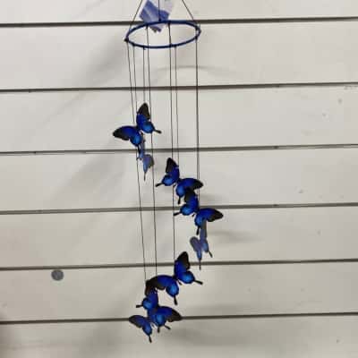Natures Melody Windchime Blue Butterfly 