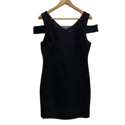 Halston Heritage Size 10-12 Midi/ Sleeveless Dress  Black  