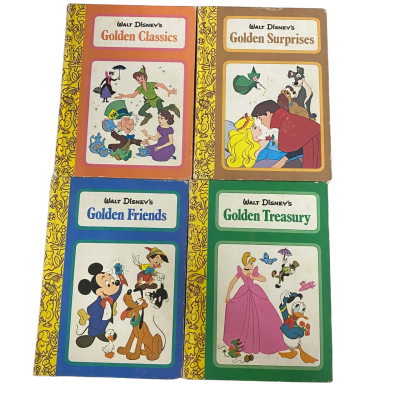Walt Disney,Golden Books, Vintage Set of Four