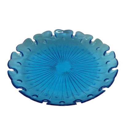 Blue Starburst Design Plate/ Bowl  Approx 30cm diameter