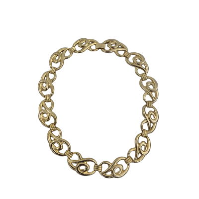 Womens Vintage Necklace Gold Tone Filigree 