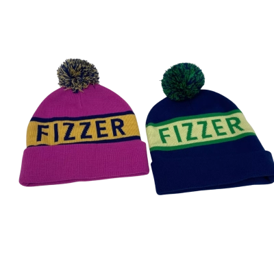 Unbranded Women's/Mens Size One Size Beanie SET of 2 Navy Blue / Pink  