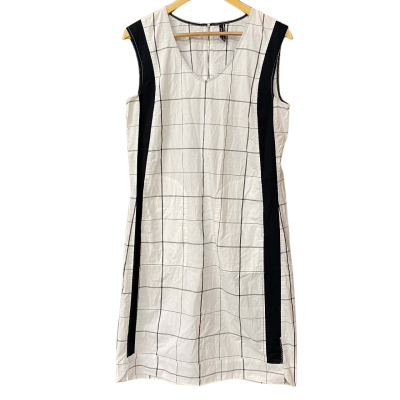 Stella Carakasi Womens Size S Black /White Grid Pattern Dress 