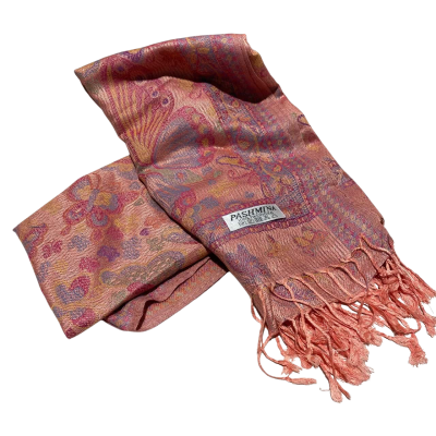  BNWT Womens  Size L  Pashmina  176 x 70 cm Multicoloured / Pink  