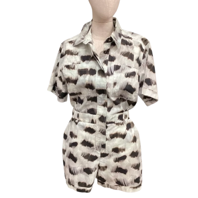 AJE Studio  Size 8 Short Sleeve Playsuit Black  / Multicoloured 