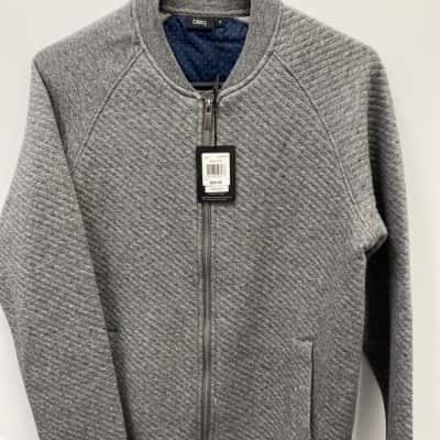 Mens Grey  jacket blah front zipper