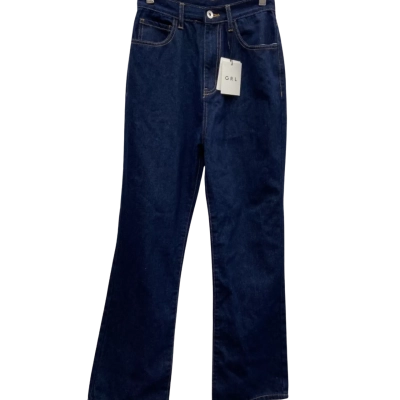 GRL Womens  Size XS High-Waisted / Straight Leg Jeans Navy Blue 