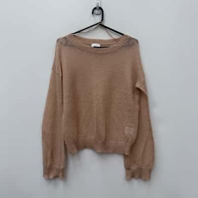 St.Cloud Mohair Blend Fine Knit Jumper - Size S 