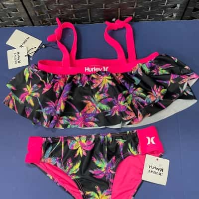 Hurley Kids  Size 10 / 12 Swimwear Black  / Floral 