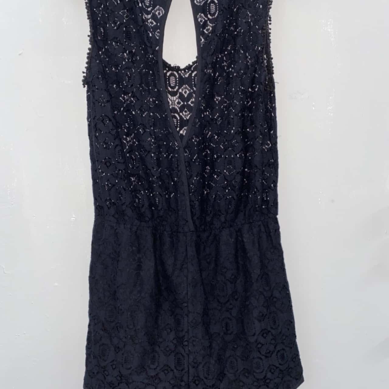 Black Lace Glassons Romper, Size M(s)