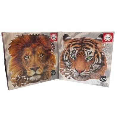 Educa Big Cat Jigsaw Puzzles x 2. Lion and Tiger 