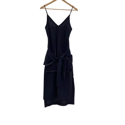 Sass & Bide Womens  Size 6 Shoestring Strap Dress Navy Blue 