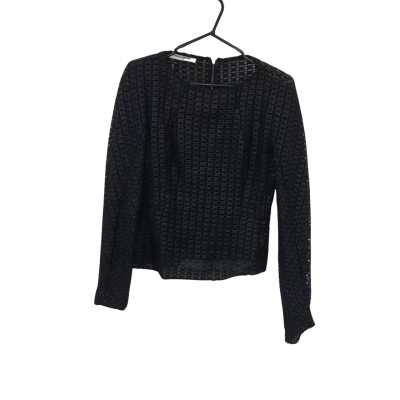 Bianca Spender Black Long Sleeve Top Size 8