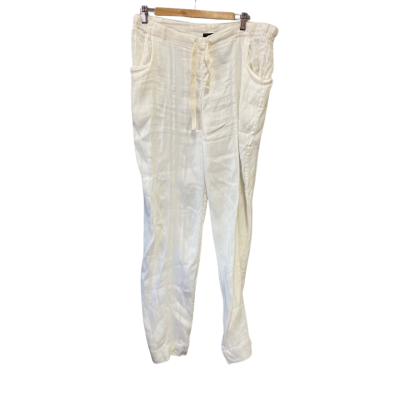 Bassike Womens  Size 2 High Waisted Pants White 