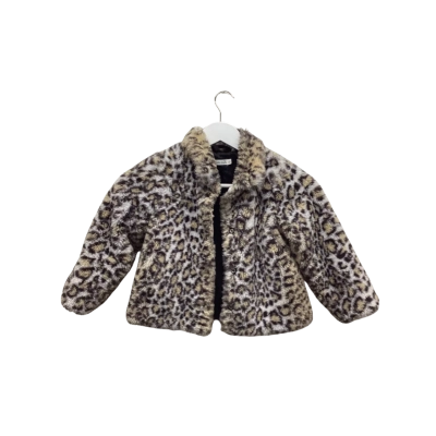 Ollies Place Girls Leopard Print Faux Fur Jacket Size 5