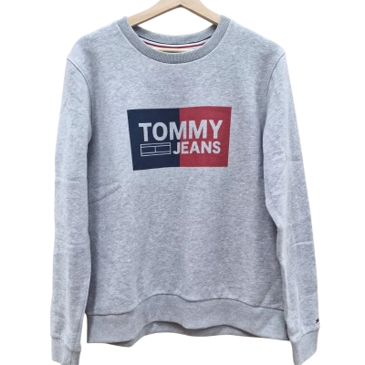 Tommy Jeans Mens  Size L Jumper Blue / Grey / Red (02)