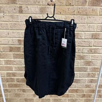 Just Jeans Womens black linen midi skirt Size 10 