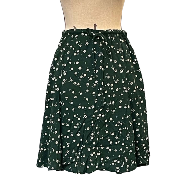 Ghanda Womens Size S Midi Skirt Floral / Green 