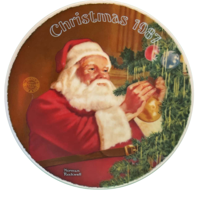 Norman Rockwell Christmas 1987 Vintage and Limited Edition Plate.