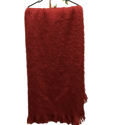 Stalbans Large Red Throw Rug Mohair 