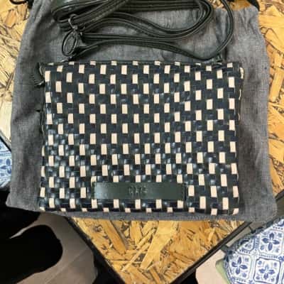 ELK Womens Cross Body Bag / Shoulder Bag Checked / Khaki / Navy Blue / Nude 