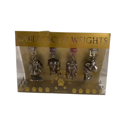 Silver Tone Animal Tablecloth Weights 