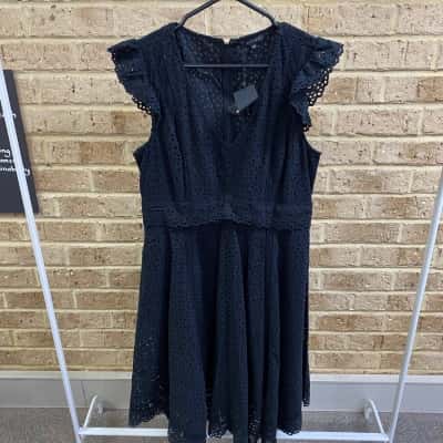 Portmans Womens black detailed dress Size 12 