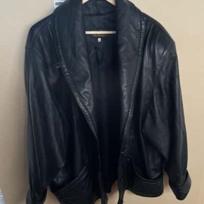 Vera Pelle Mens  Size XL Leather Jacket Black  