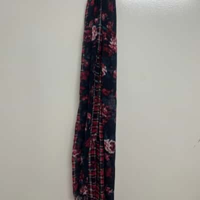  Women's One Size Scarf - Black / Floral