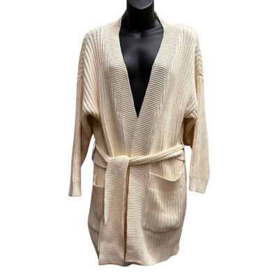CERES LIFE Size S Women’s Belted Wrap Cardigan Cream