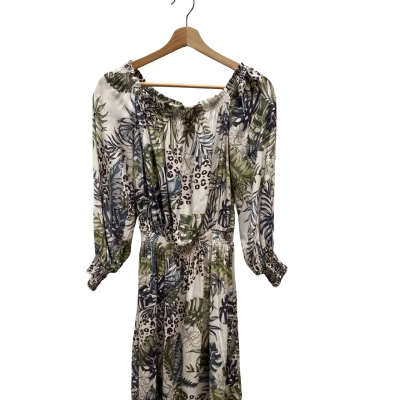 Witchery Womens Size 6 Green & White Floral Dress
