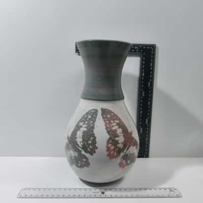 Vintage Finch's Folly Butterfly Bud Vase Stamped 