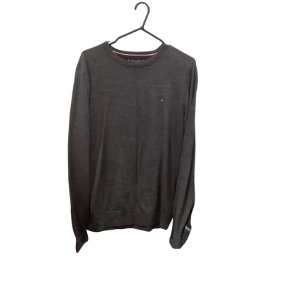 Mens Tommy Hilfiger Size L Crew Neck Jumper Grey 