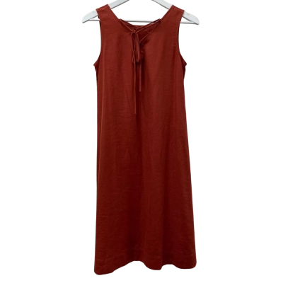 Uniqlo Womens Size XS Sleeveless Dress Burnt Orange -  Linen/Viscose
