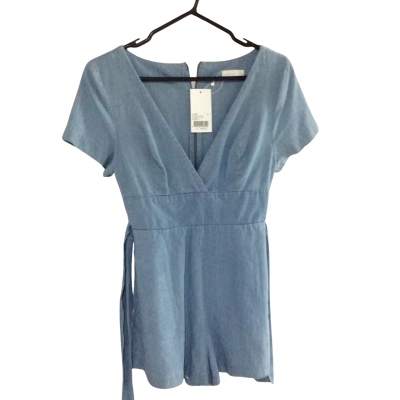 Kookai Womens  Size 36 Short Sleeve Jumpsuit Blue 