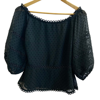 Portmans Womens  Size 10 Black  Top